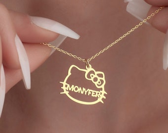 Hello kitty necklace etsy deals