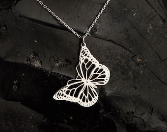 Spilla vintage a forma di farfalla in argento sterling