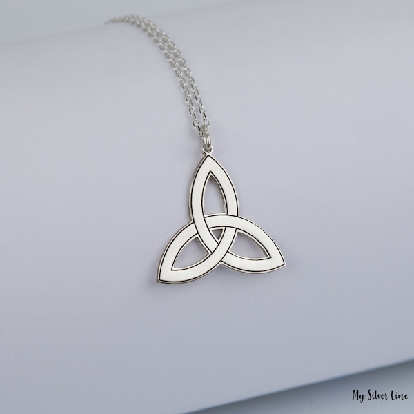 Triquetra Necklace, Trinity Jewelry in Sterling Silver, Triquetra Knot Pendant, Celtic Knot Jewelry, Irish Knot Jewelry, Spiritual Necklace