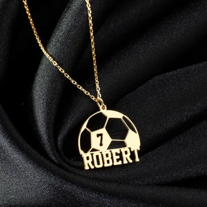 Personalized Sterling Silver Soccer Ball Necklace: Jersey Number Pendant