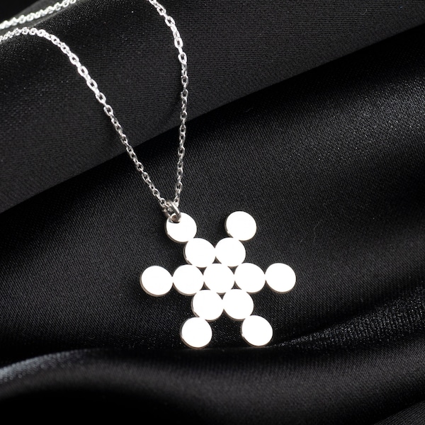 Fruit of Life Jewelry, Fruit of Life Necklace in Sterling Silver, Sacred Geometry Charm, Flower of Life Inspired Necklace, Spritiual Jewelry