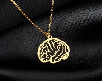 Brain Jewelry in Sterling Silver, Dainty Brain Necklace, Human Brain Charm, Anatomy Gift Charm, Emotional Logical Pendant, Gift for Doctors