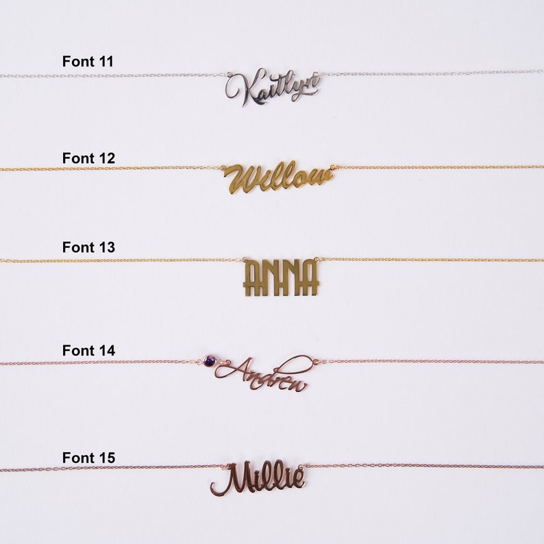 Personalized Gift Gift for Her Dainty Necklace Silver Gold Rose Gold Necklace Mothers Day Gift Birthstone Name Necklace