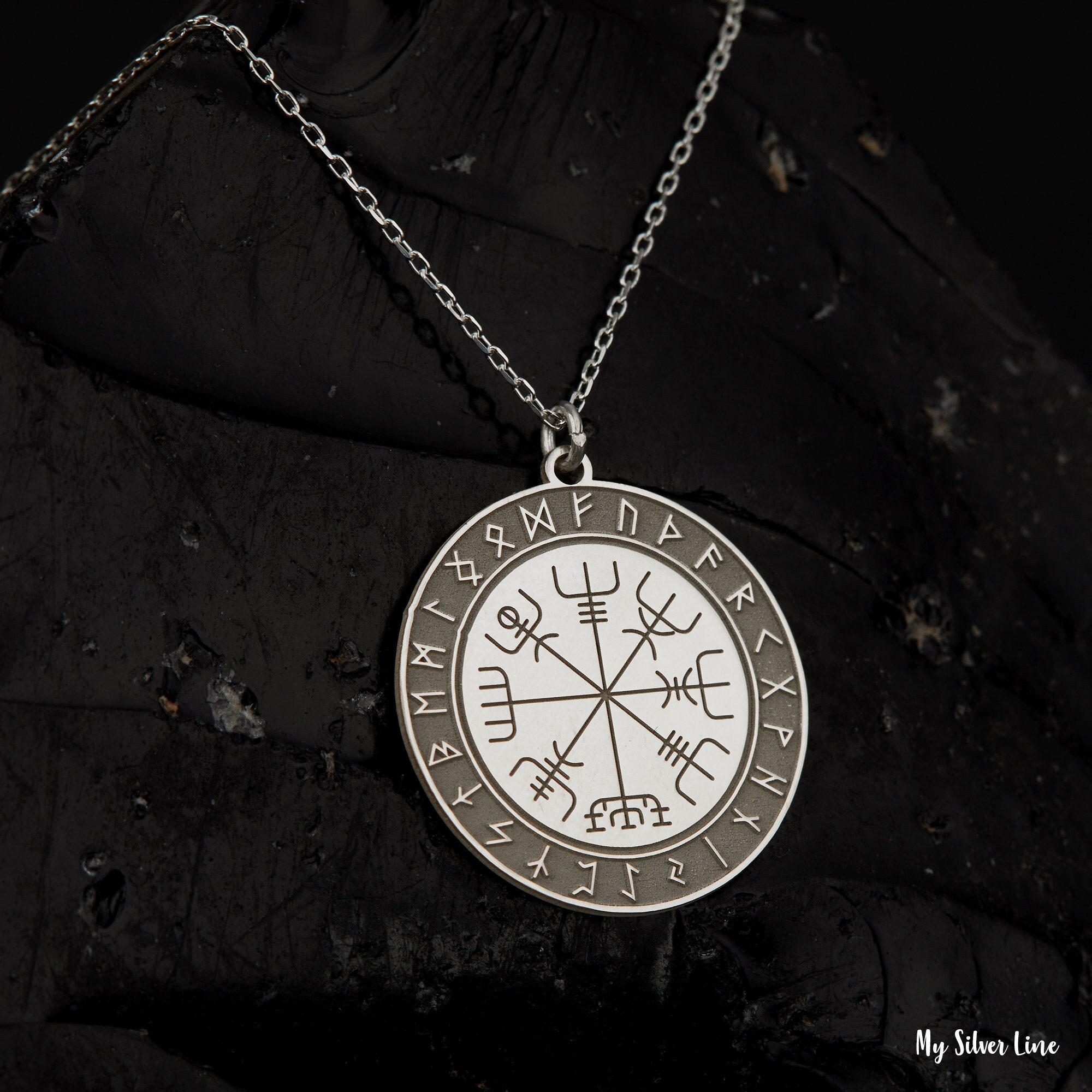 Collana Vichinga - Anello Con Rune, Ciondolo Vichingo, Collana Con Rune - Foto 8