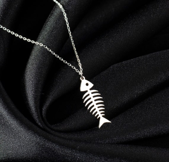 Skeleton fish jewelry best sale
