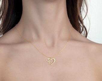 Jrêveinfini Infinito Collana Donna Argento 925, Personalizzata Cuore Girocollo Bambina Ragazza Amicizia Sorelle Lunga, Mamma e Figlia Zia, Gioielli Regalo Donna Compleanno