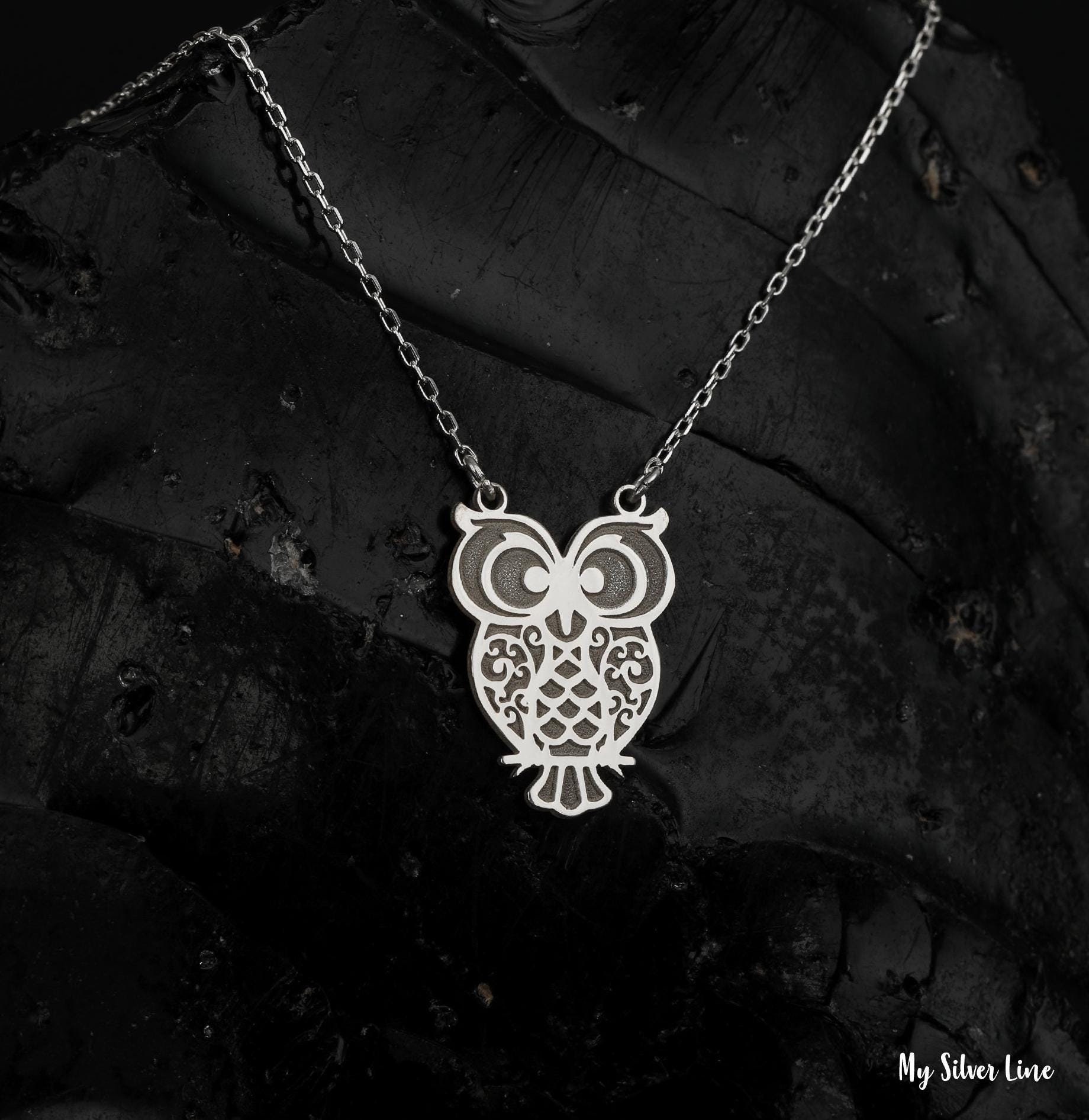SOULMEET S925 Sterling Zilver Uil Ketting voor Vrouwen Hart Uil Hanger Leuke Gift voor Vrouwen Meisjes Tieners