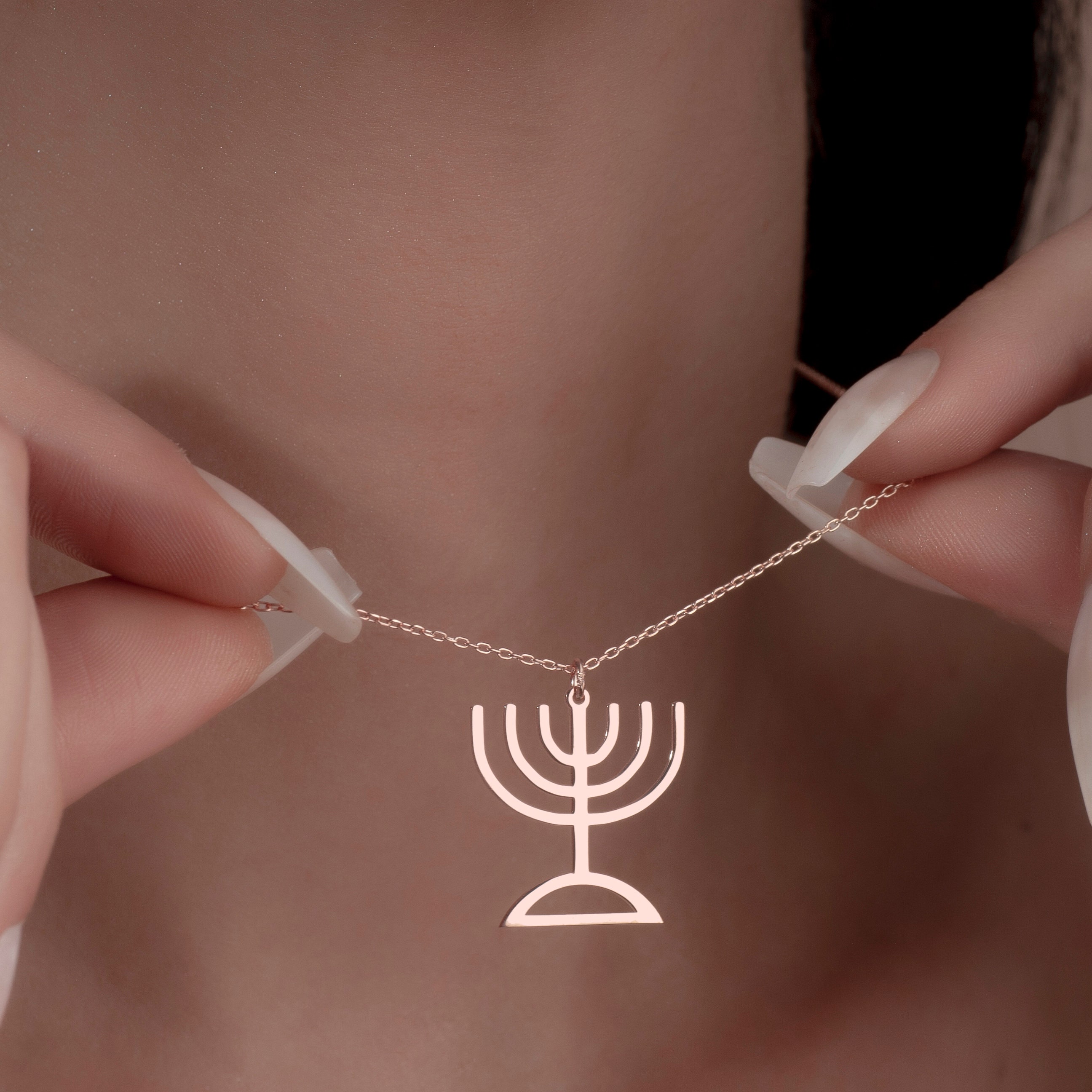 Hebrew Israelite Holy Menorah Pendant With Chain – Sterling Silver Style