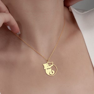 Keep Calm And Love Cats Necklace - Cute Black Cat Pendant With 19.5 Inch Chain Cat Lover Jewelry