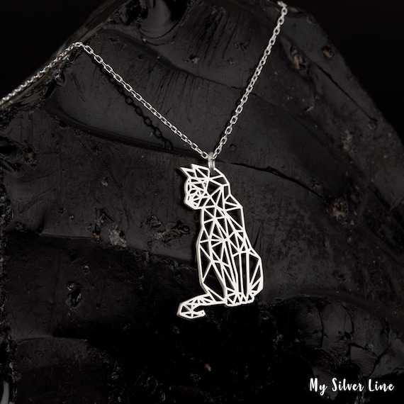 Origami cat necklace deals