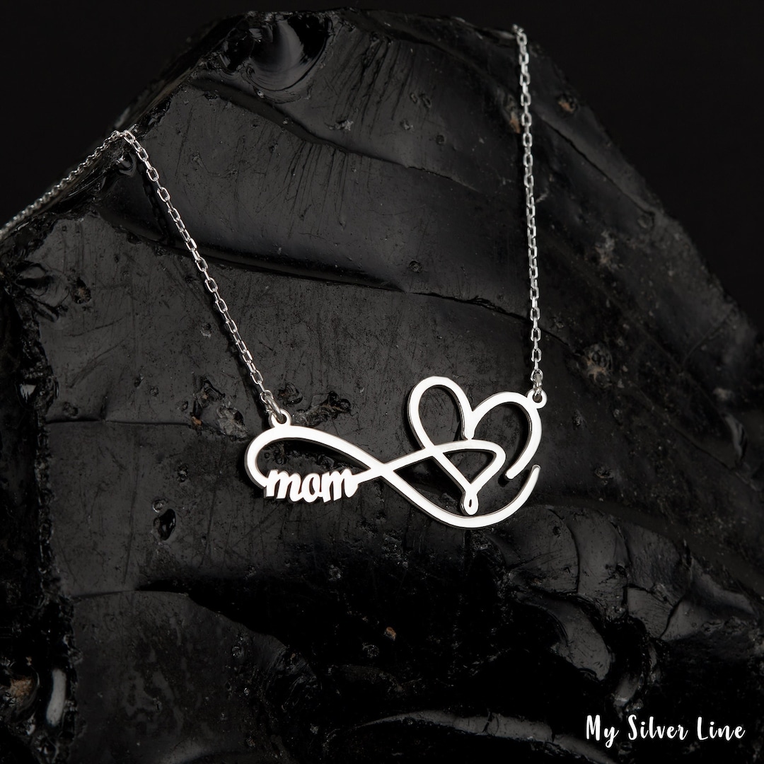 Infinity Necklace in Sterling Silver, Personalized Infinity Pendant ...