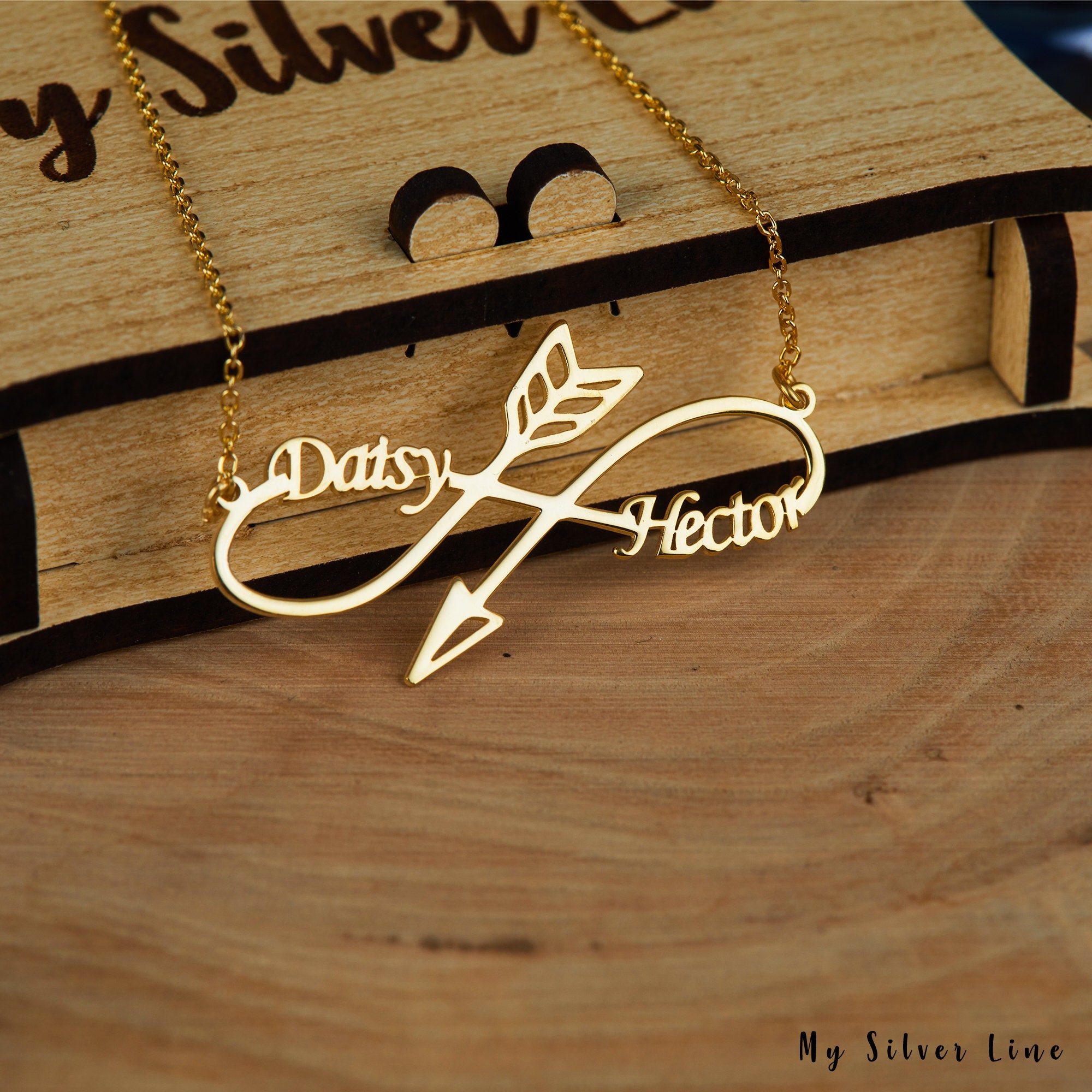 Infinity Arrow Necklace Sterling Silver Infinity Necklace Etsy