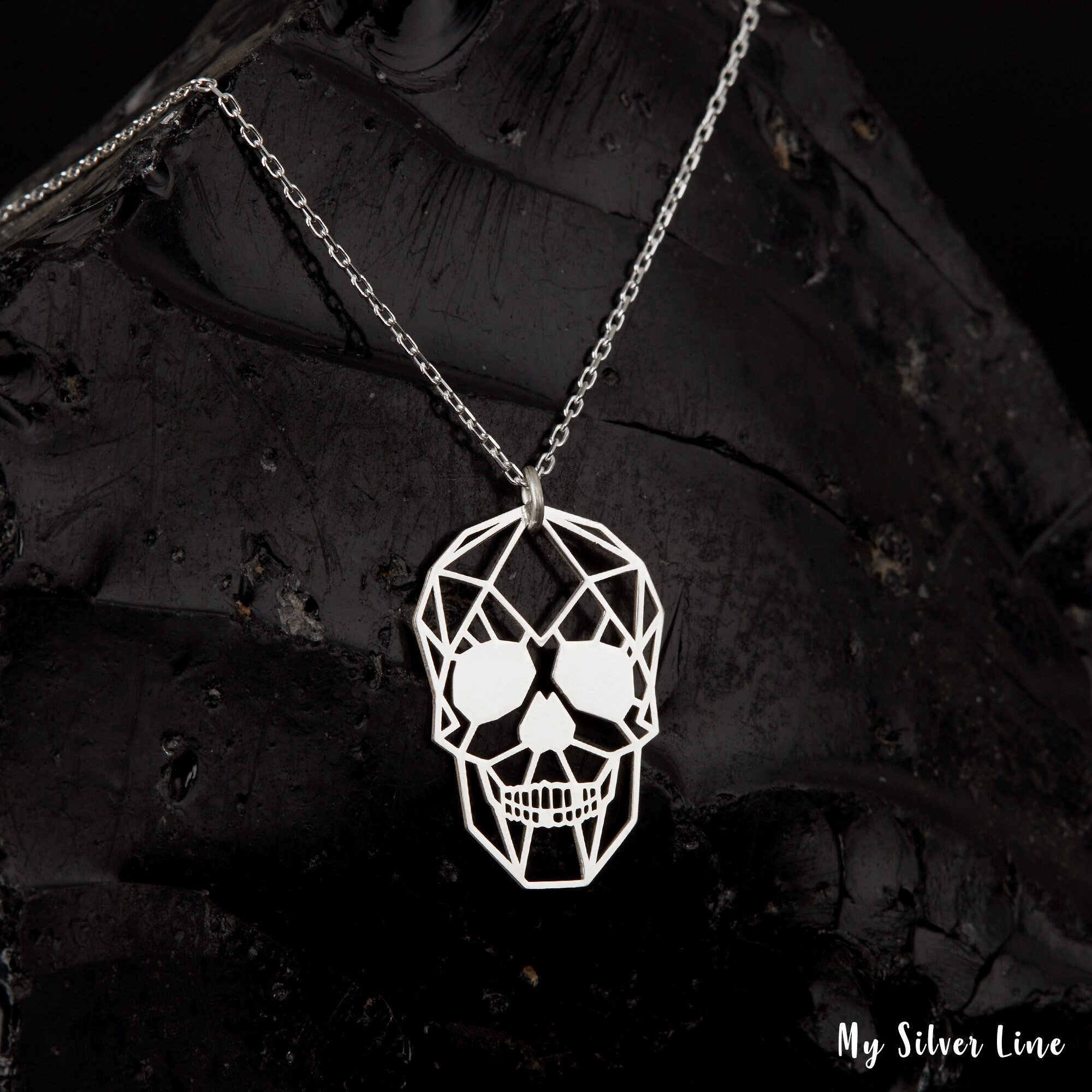 Collana Con Ossidiana Satinata E Teschio Pendente In Argento "POWER NECKLACE TESCHIO CON GIGLIO" Thomas Sabo - Foto 14