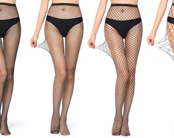 high waist fishnet