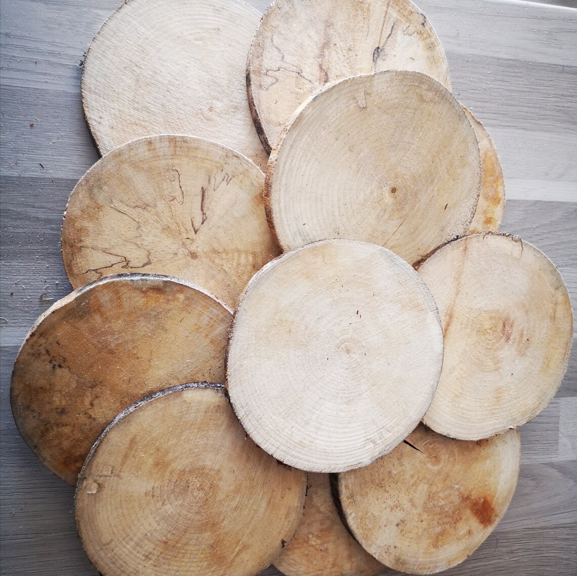 DIY HANDWERK ERABLE 30 Unterlegscheiben aus Rohholz | Etsy