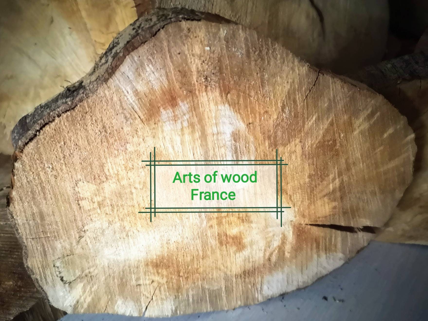 Tranches de Bois Diy - Rare Grande Tranche Charme Diamètre 15 à 40 cm Épaisseur 2 5 cm