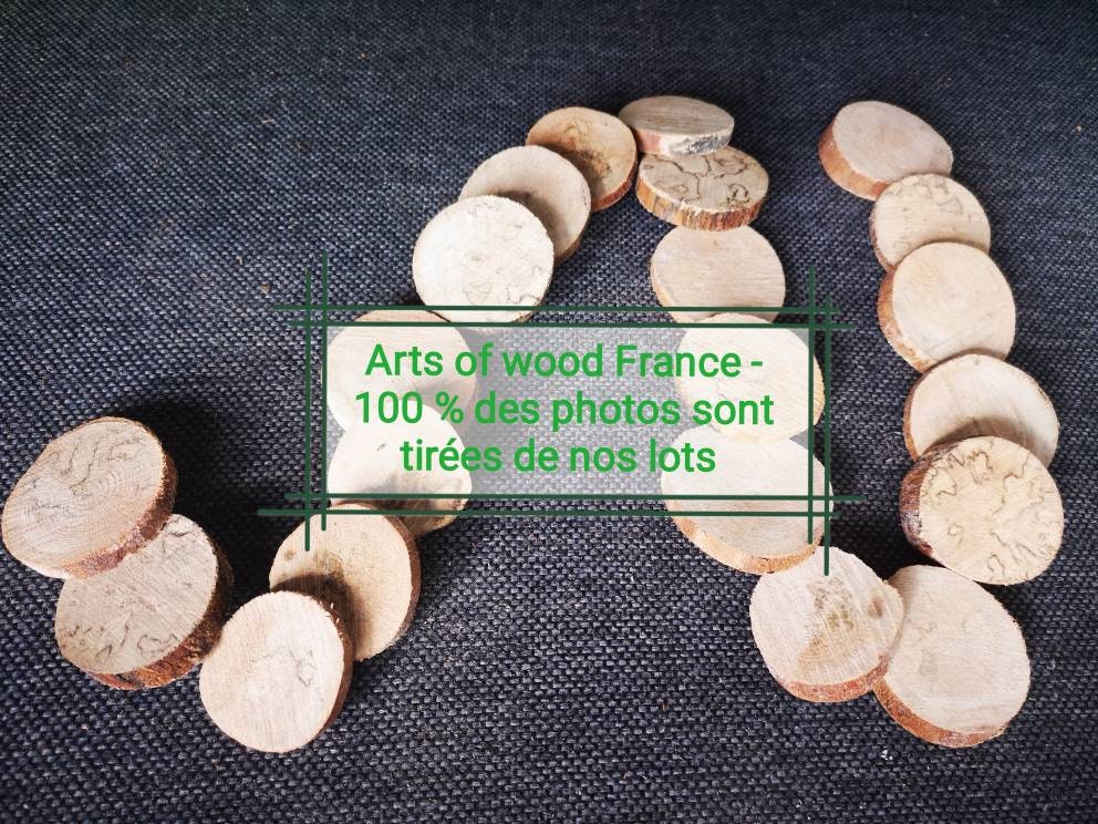 Rondelles de Bois Diy - Hetre 20 Rondelles Brut Diamètres Disponibles 3 à 15 cm