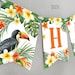 HAPPY BIRTHDAY Tropical Banner. Printable Digital Party Decoration ...