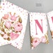 ONE Birthday Banner. Printable Digital Party Decoration. Onedrful Girls Pink First Birthday ...