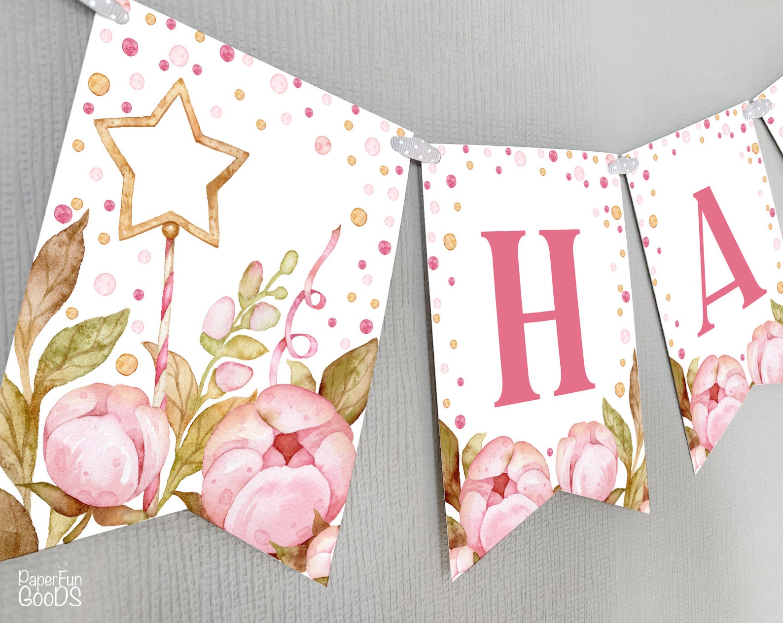 HAPPY BIRTHDAY Banner. Printable Digital Party Decoration. - Etsy