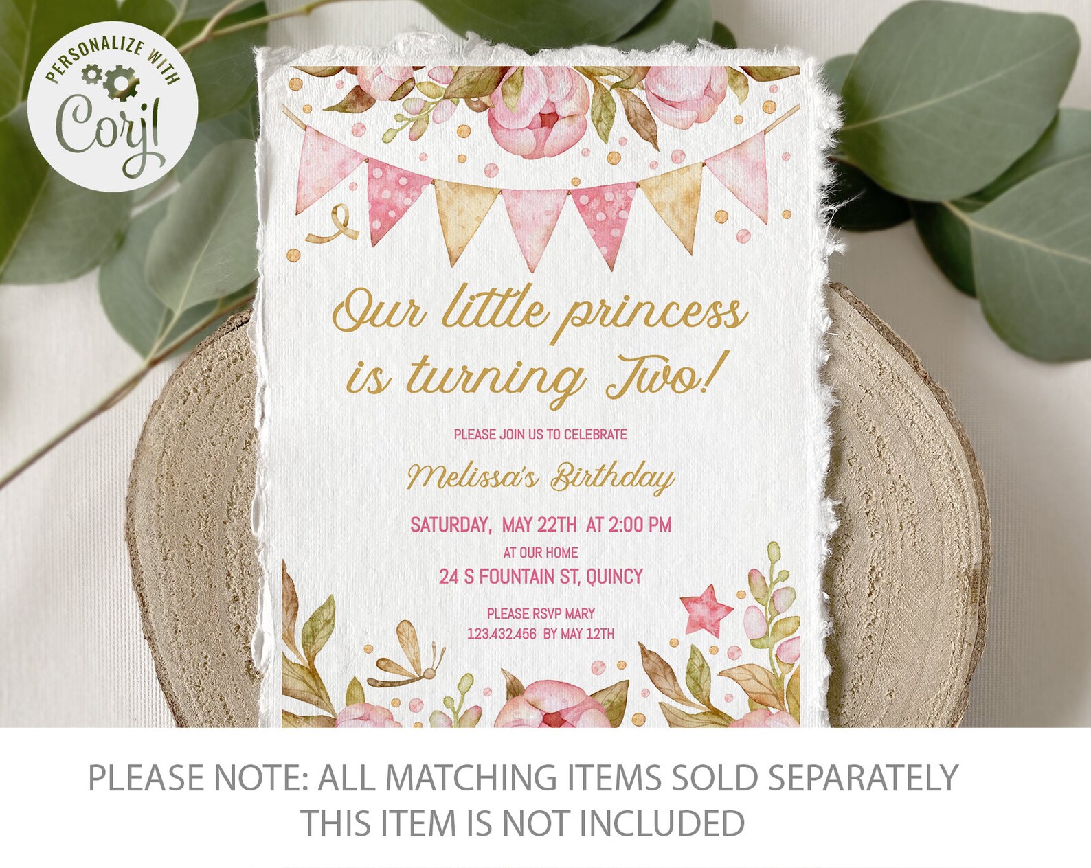 ONE Birthday Banner. Printable Digital Party Decoration. Onedrful Girls Pink First Birthday ...