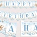 HAPPY BIRTHDAY Teddy Bear Banner. Printable Digital Party Decoration ...
