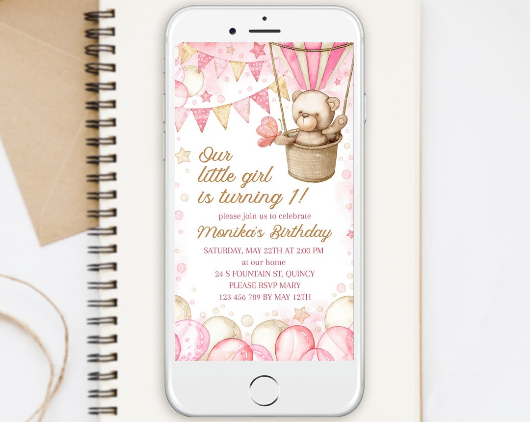 EDITABLE Birthday Electronic Invitation Template. Personalized Etsy UK