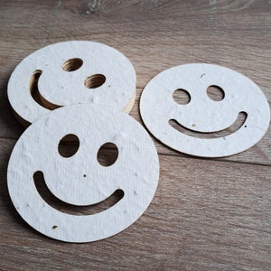 Emoji smile à planter en papier ensemencé