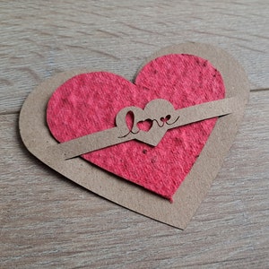 Coeur ensemencé à planter "Love"