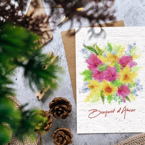 Carte à planter Bouquet d'Amour