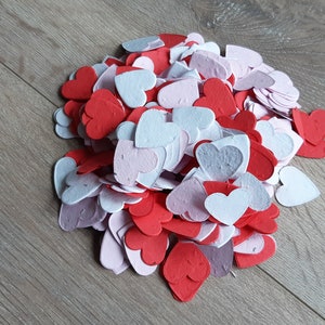 Confettis à planter coeurs Blanc Rose Rouge