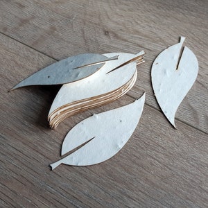 Feuilles stylisées à planter en papier ensemencé