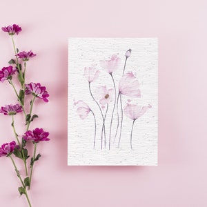 Carte à planter "Coquelicot rose"