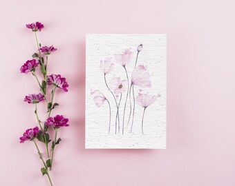 Carte à planter "Coquelicot rose"