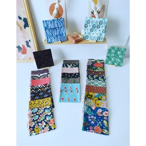 Pochette à savon tissu enduit, étui à savon solide en coton enduit, accessoire zéro déchet savon