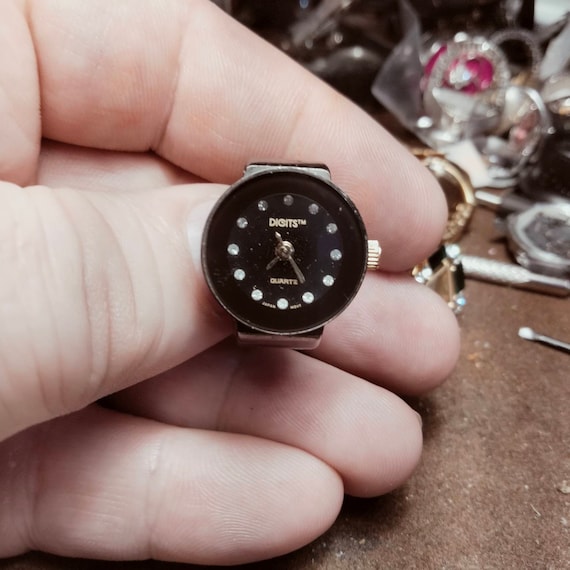 Ring Watch, Digits, New Swiss silver oxide.