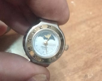 リングウォッチ、数字、月と太陽、新しいスイス製酸化銀電池 - Etsy 日本