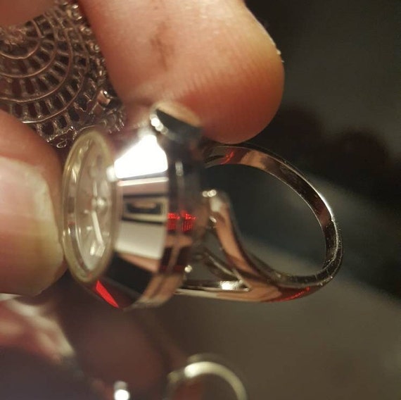 Seiko ring watch. Flip top lid stunningly beautif… - image 3
