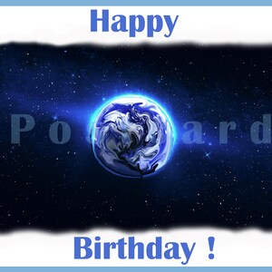 Printable Postcard. Earth. 6&quot;x4&quot;. 600dpi