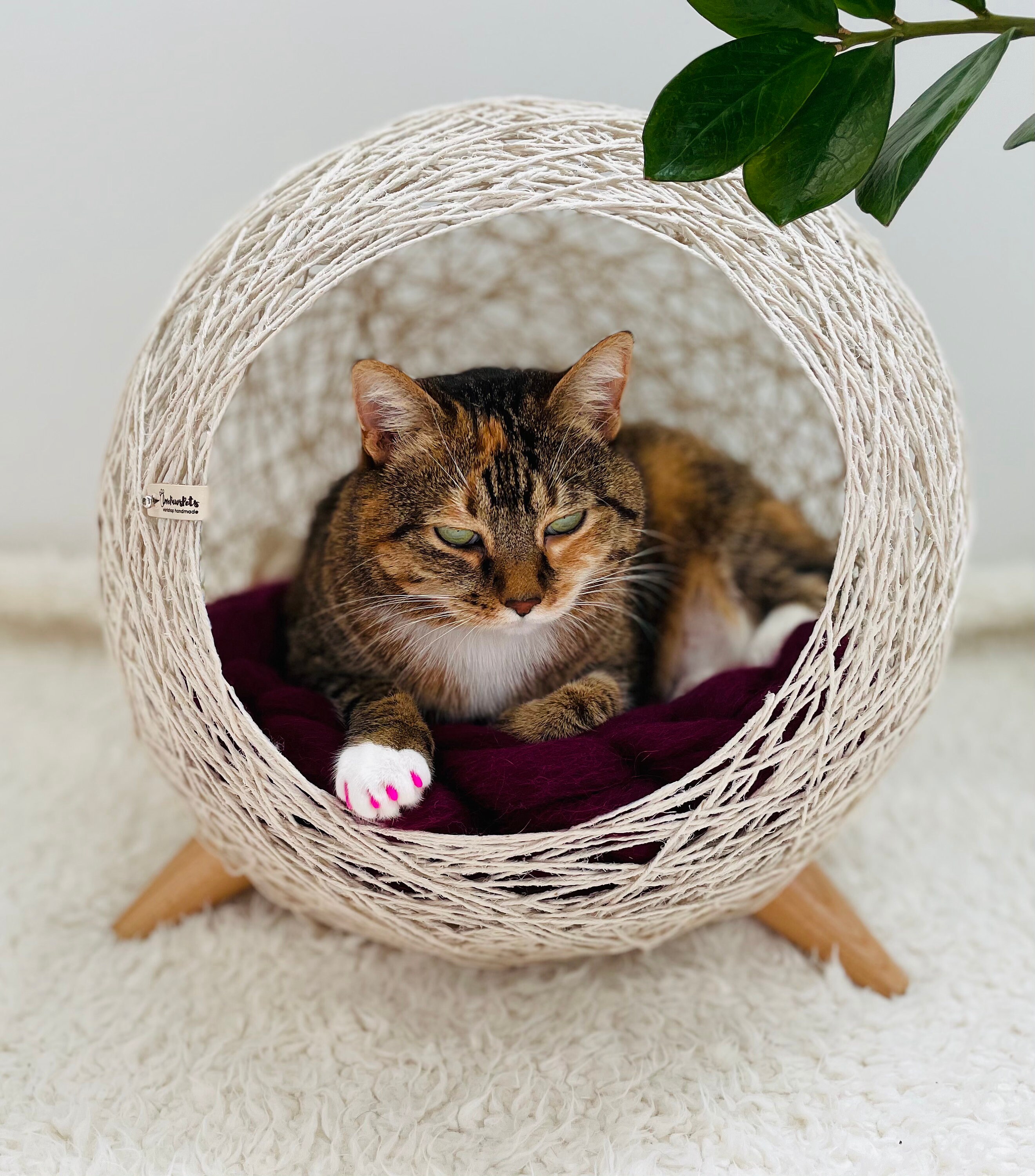 Katzenmöbel. Katzennest. Katzen weidenbett. Natürliches - Il Fullxfull.3099110565 C957