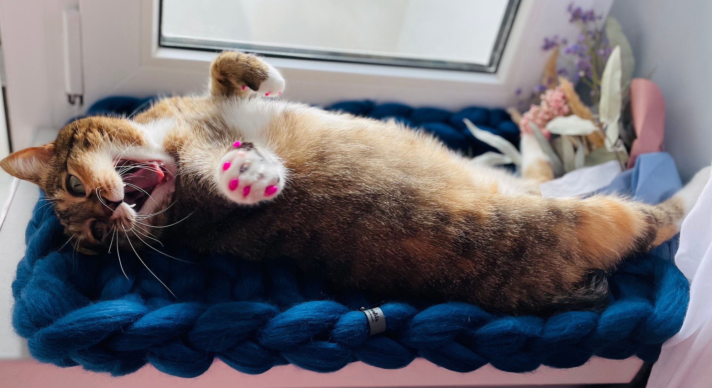 Katzenbett für das Fenster Merino Wooll Katzenbett Bett