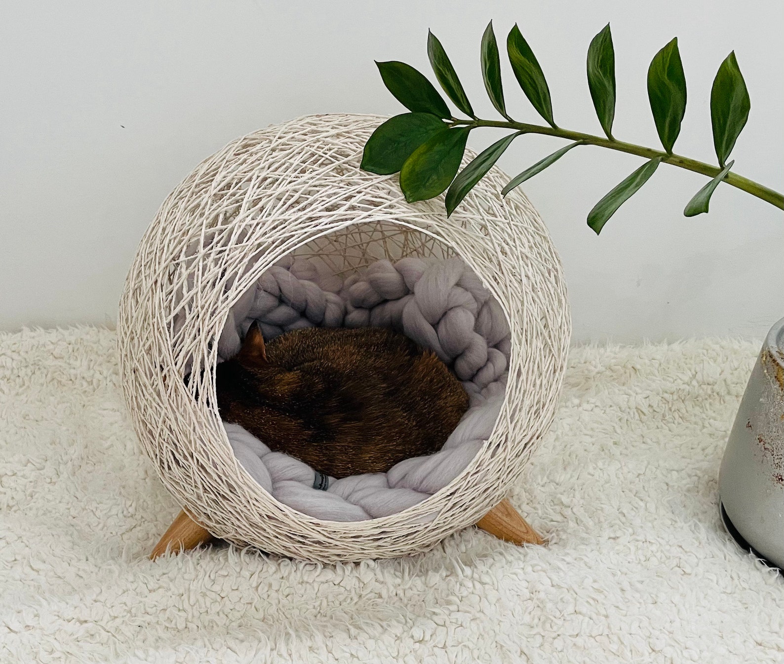 Cat Furniture. Cat Nest. Cat Wicker Bed. Natural Pet Bed. Etsy