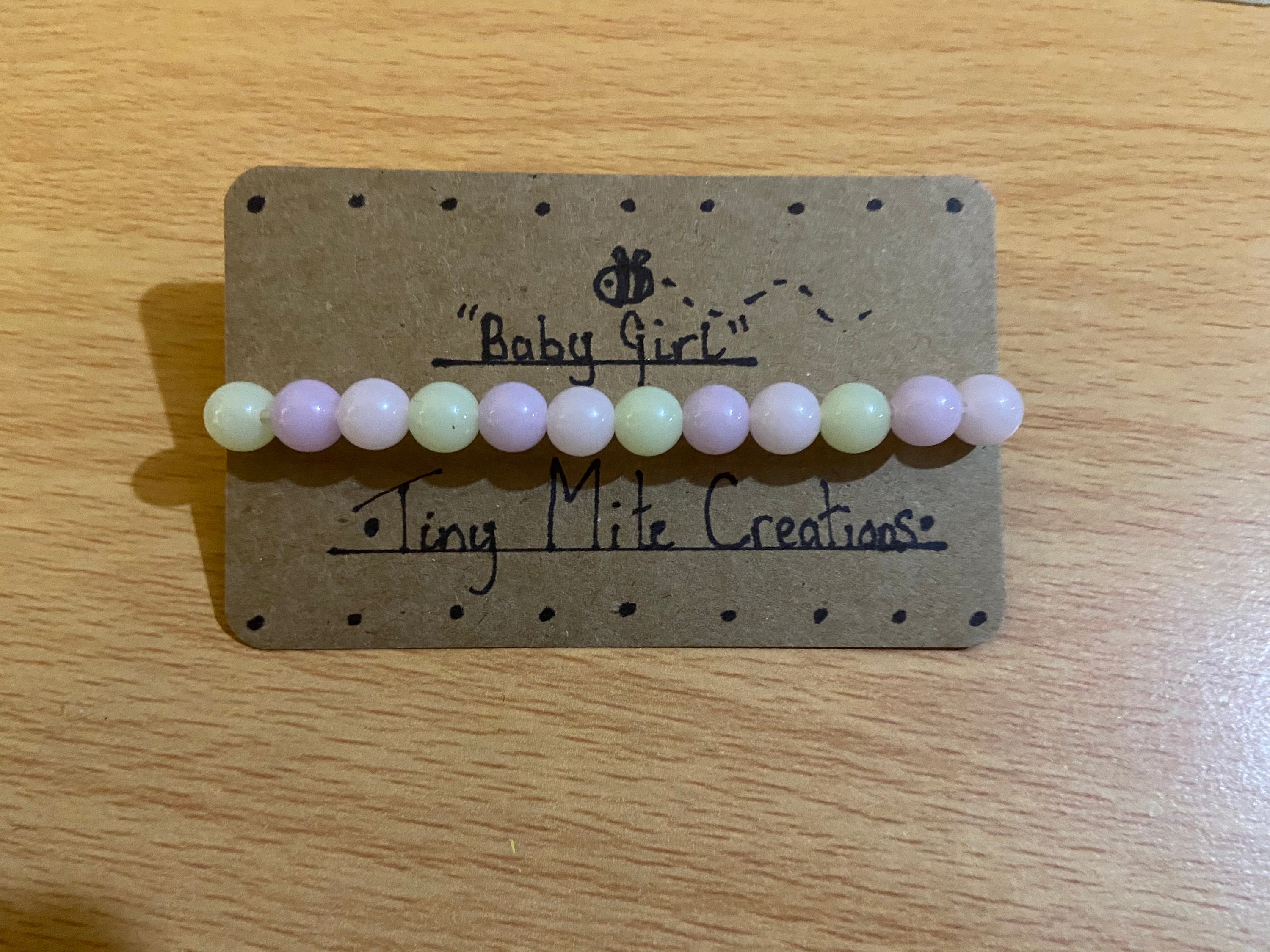 Baby Girl Beaded Bracelet Etsy