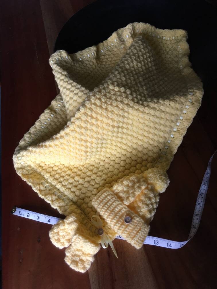 Ribbon Edged Blanket Yellow With Silver Ribbon Edging. Etsy