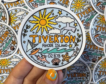 Tiverton Rhode Island Sticker - Glossy Vinyl
