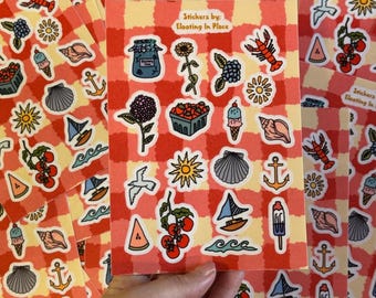 Summer Coastal Sticker Sheet