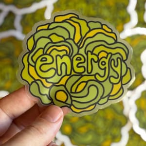 Energy Sticker – Clear Trippy Vinyl for Spiritual Vibes – Everything Is Energy Art