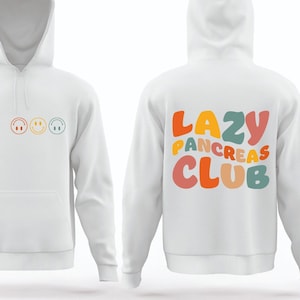 Groovy Lazy Pancreas Club Sweatshirt, Shirt For Diabetics And People With Diabetes, Gift for Diabetes, Type 1 Diabetes Shirt, Positive Gift