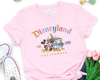 Disneyland California Vintage Shirt, Disneyland Est. 1955 Shirt, Disneyworld Shirt,Disney Shirt,Mickey And Friends Shirt,Disney family shirt