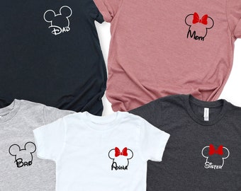 Disney Family Shirts, Mickey and Minnie Pocket Shirt,Minnie T-shirt, Disneyworld Tee, Family Disney T-shirt, Unisex Shirts